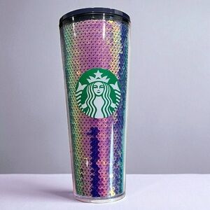 Starbucks 2020 Holiday Purple Iridescent Sequin Tumbler - 24oz Venti Cold Cup